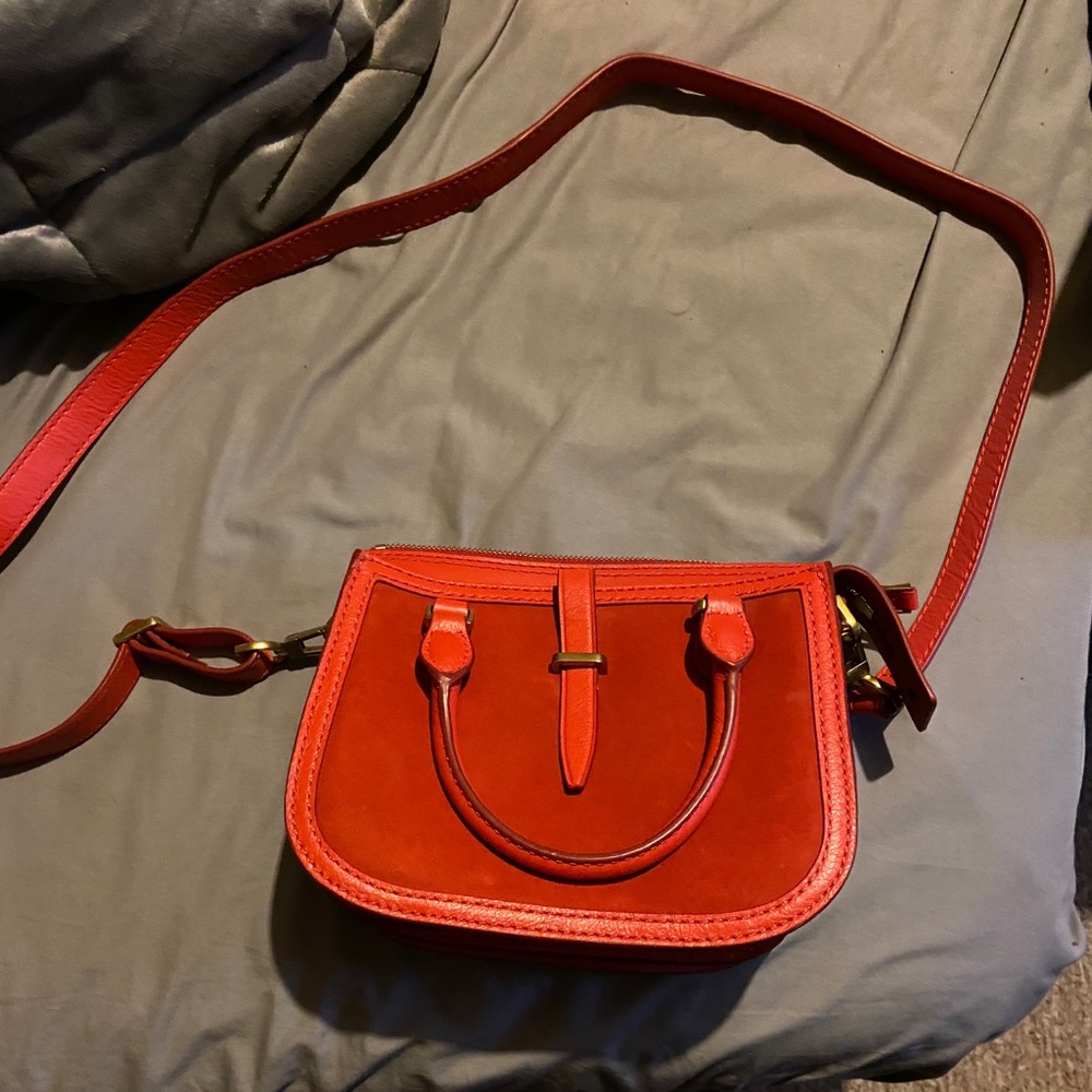 Red Fossil Crossbody